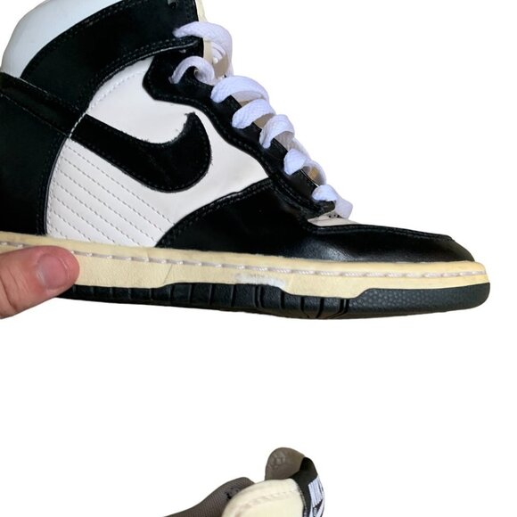 Rare Nike Dunk Sky High 'Panda Size 7 Wedge Shoes - Picture 11 of 14